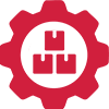 Icon showing integration of ingredient usage from CalcMenu with FoodOps for optimized procurement and inventory.