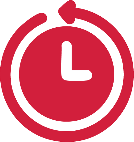 Icône et texte CalcMenu illustrant une réduction de 33 % du temps administratif grâce à l’automatisation des menus et des stocks.