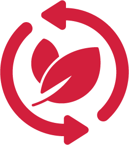 CalcMenu icon promoting sustainability and waste reduction in foodservice operations.