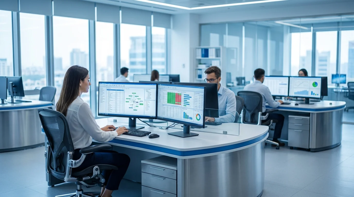 Data management experts at work