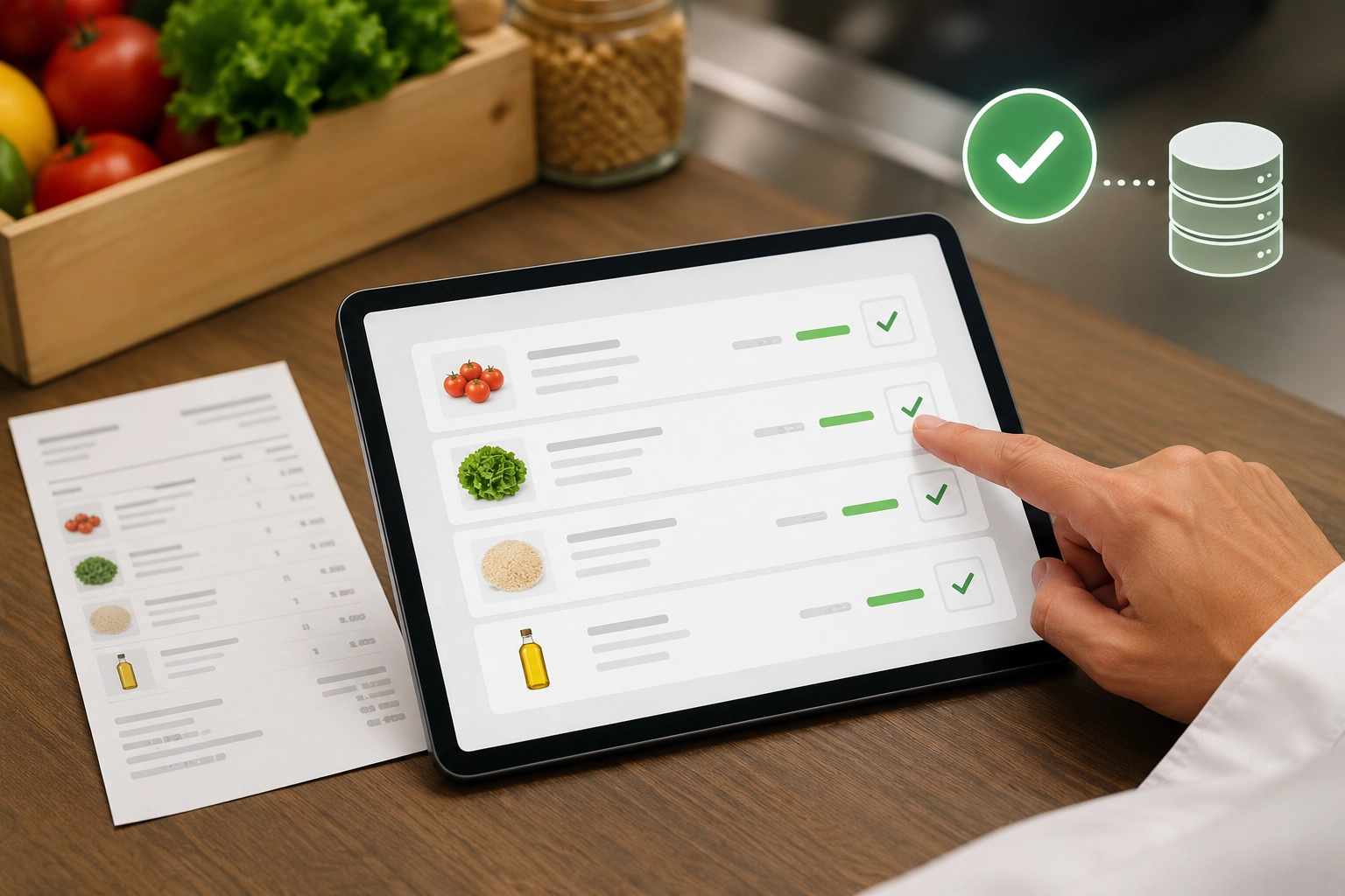 User validating extracted delivery receipt data before synchronization